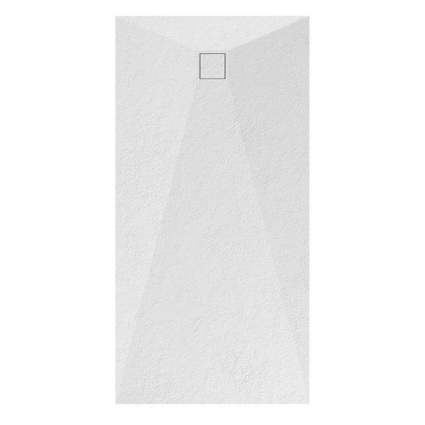 Welland kőhatású zuhanytálca szifonnal 80 x 160 cm - fehér (GT-16080SS)