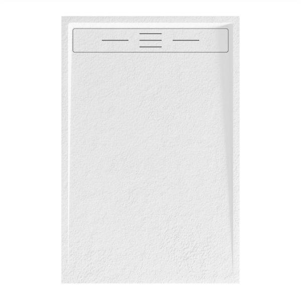 Welland kőhatású zuhanytálca szifonnal 80 x 120 cm - fehér (GT-12080LS)
