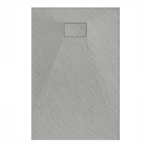 Welland kőhatású zuhanytálca szifonnal 80 x 130 cm - szürke (GT-13080SS)