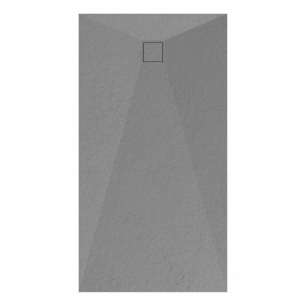 Welland kőhatású zuhanytálca szifonnal 80 x 150 cm - szürke (GT-15080SS)