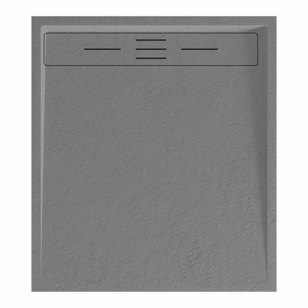 Welland kőhatású zuhanytálca szifonnal 80 x 90 cm - szürke (GT-9080LS)