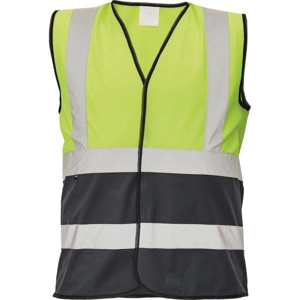 Cerva Fémyvisszaverő mellény LYNX DUO - Sárga / sötétkék | 2XL