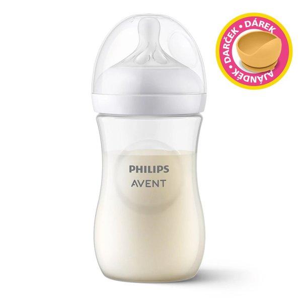 Philips AVENT cumisüveg Natural Response AirFree szeleppel 260ml - most Petite
and Mars szilikon tálkával