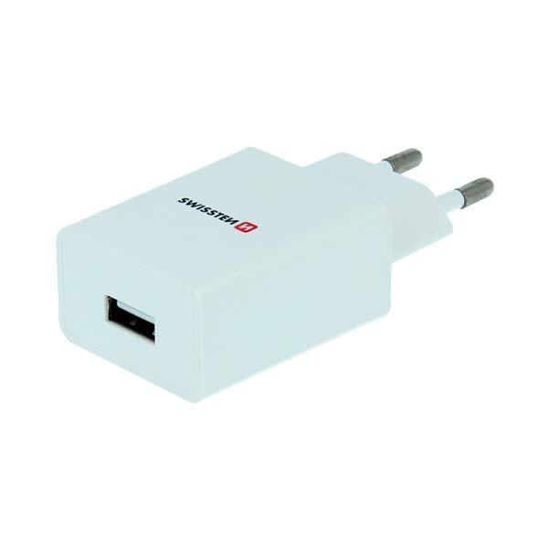 Hálózati adapter Swissten Smart IC 1x USB 1A + Adatkábel USB / Lightning 1,2
m, fehér