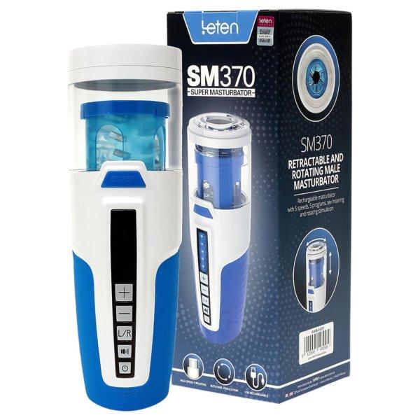 Leten SM370 - nyögő, forgó maszturbátor (fehér)