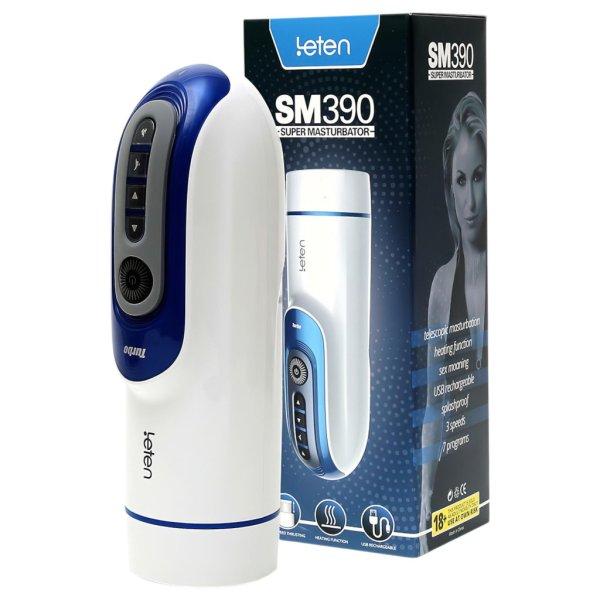 Leten SM390 - nyögő, melegítő maszturbátor (fehér)