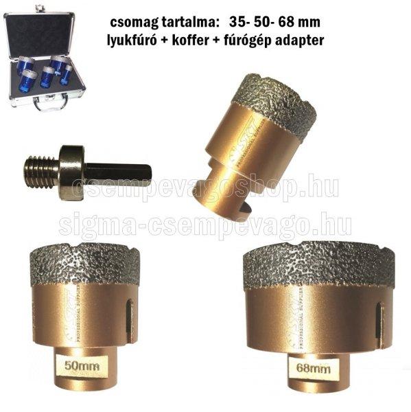 SKT 226 PRO gyémánt lyukfúró készlet 35-50-68 mm (skt226003b)