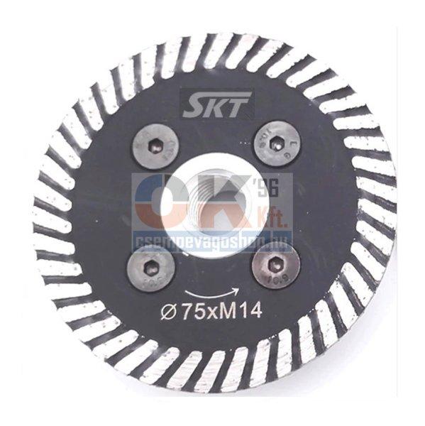 SKT 519 turbo gyémánttárcsa 75mm× M14 (skt519075)