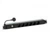 Legrand 646836 6-os 19"/1U 3m tlfeszvdett elosztsor