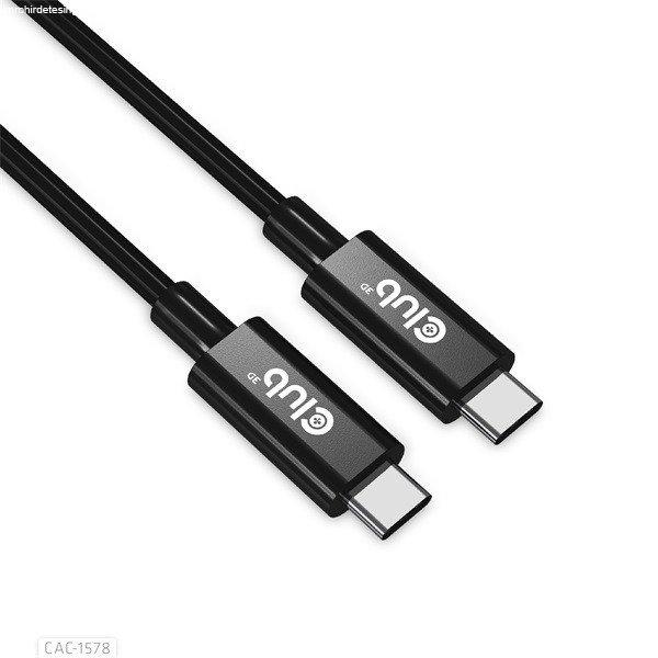 Club 3D Kábel - CAC-1578 (USB4 Type-C Gen 3x2, Bi-directional, 8K60Hz, 40Gbps,
240W PD, EPR, 2m)