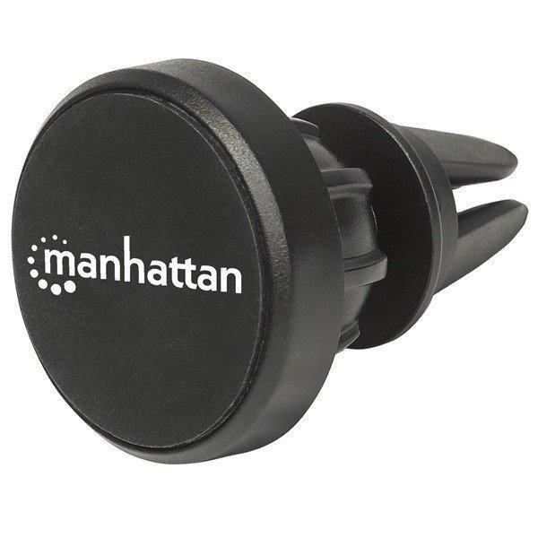 Manhattan Telefon tartó Autós - Autó szellőző rácsára rakható, mágneses
telefon tartó, Fekete