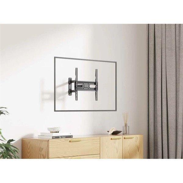 Manhattan TV állvány - Fali, dönthető, forgatható, szintezhető, TV
állvány Fekete (max.VESA:400x400)(32"-55"-ig)