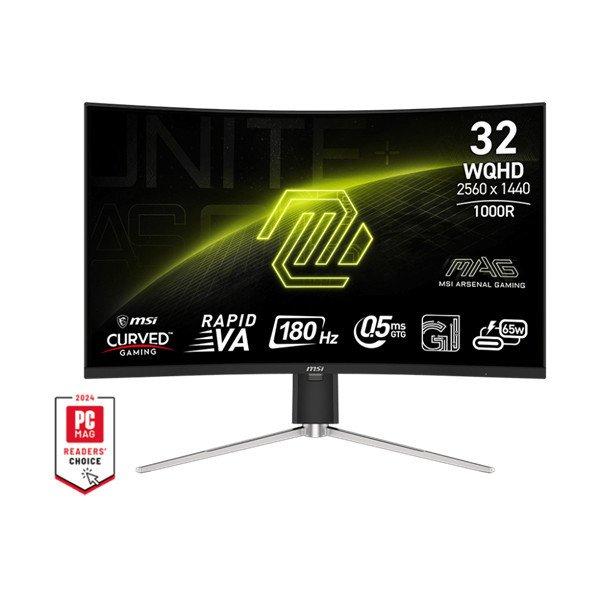 MSI 31,5" 325CQRF QD E2 Rapid VA WQHD 180Hz HDMI/DP/USB-C ívelt gamer
monitor