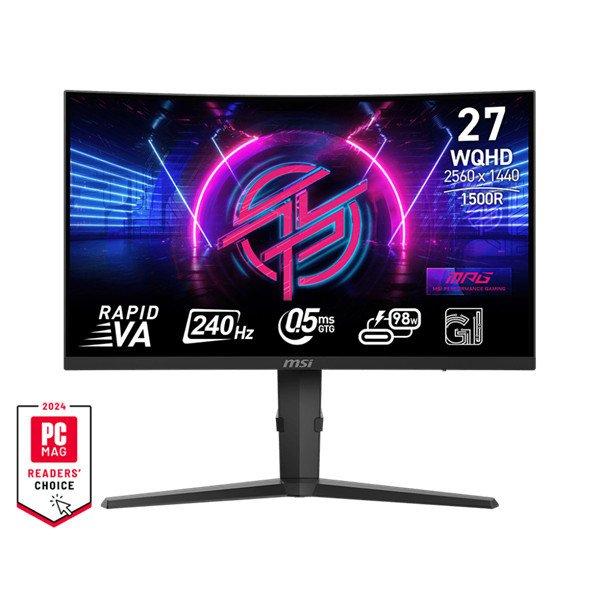 MSI 27" MPG 275CQRXF QHD Rapid VA 240Hz HDMI/DP/USB-C ívelt gamer monitor