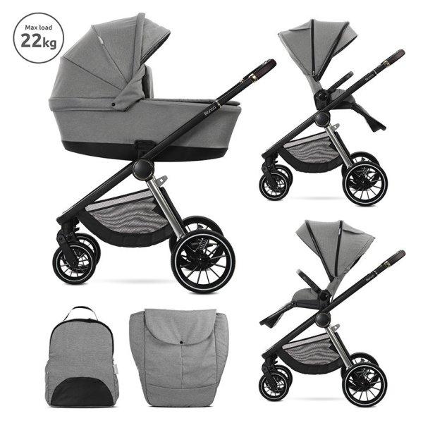 Lorelli Bianca multifunkciós babakocsi + adapter - Grey