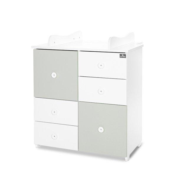 Lorelli Cupboard pelenkázó komód - White & Milky Green ÚJ