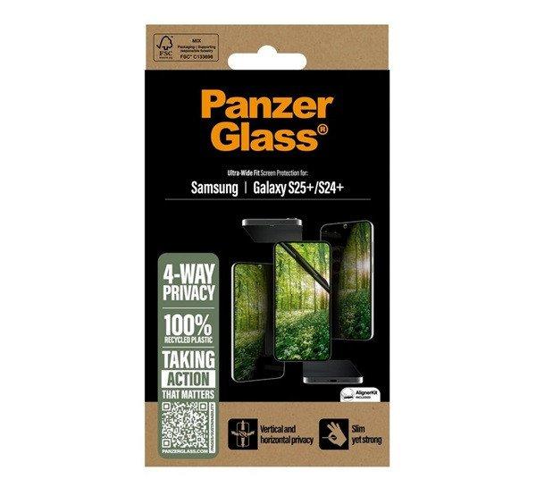 PANZERGLASS ECO MATRIX 4-WAY képernyővédő fólia (matt, betekintés védelem
+ segédkeret) ÁTLÁTSZÓ Samsung Galaxy S25 Plus (SM-S936)