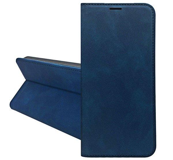 Tok álló, bőr hatású (FLIP, oldalra nyíló, asztali tartó, kártyazseb,
prémium) SÖTÉTKÉK Motorola Moto G04 (XT2421), Moto G24 (XT2423), Moto E14
(XT2421–14)