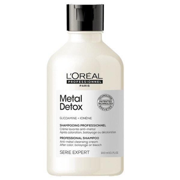 L'Oréal Professionnel Sampon festett és sérült hajra, a haj
fényéért, hosszantartó színért, gazdag textúráért Serie Expert Metal
Detox (Professional Shampoo) 300 ml