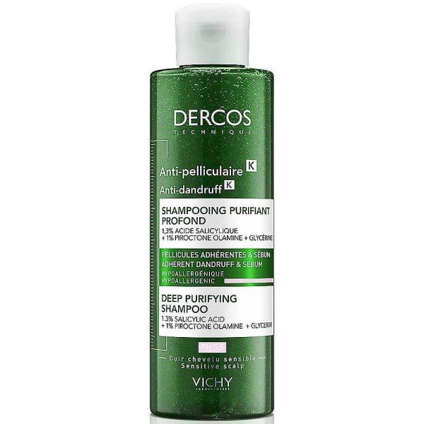 Vichy Dercos K (Deep Purifying Shampoo) korpásodás elleni, hámlasztó
hatású sampon 250 ml
