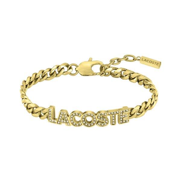 Lacoste Aranyozott női acél karkötő Script 2040063