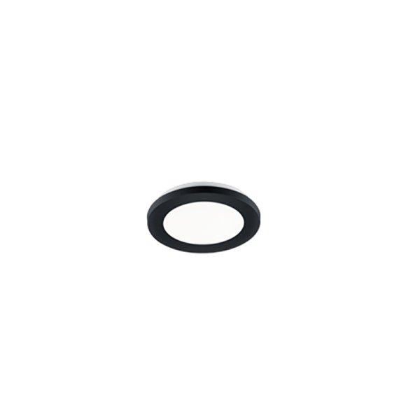 Mennyezeti lámpa fekete 17 cm beépített LED-del, 3 fokozatú
fényerőszabályzóval, IP44 - Lope