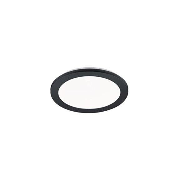 Kerek mennyezeti lámpa fekete 26 cm LED-del, 3 fokozatú
fényerő-szabályozással, IP44 - Lope
