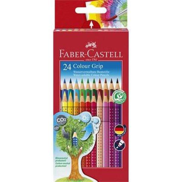 Színes ceruza készlet, háromszögletű, FABER-CASTELL "Grip 2001",
24 különböző szín