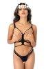 Daring Intimates Strappy Open Cup Body Black