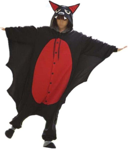 Wotogold fekete denevér uniszex felnőtt cosplay-pizsama, polár anyag, méret
M