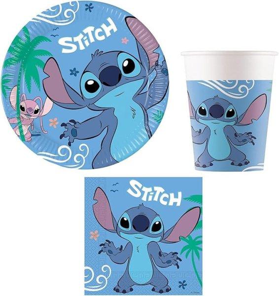 Procos 52 darabos Stitch & Angel parti szett – gyerek zsúrra (kék)