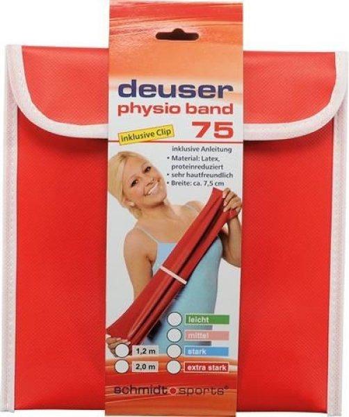 DEUSER Physio Band Erősítő Gumiszalag + Gyorskapocs 75 zöld-gyenge, 1,2 m
