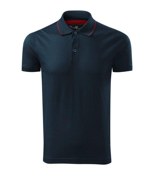MALFINI Férfi galléros póló Grand - Tengerészkék | 2XL