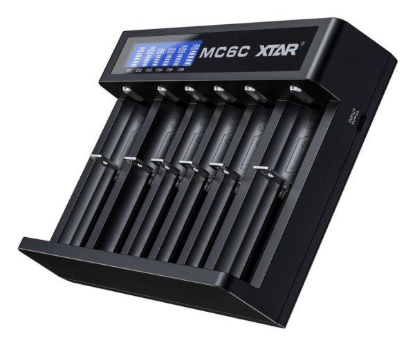 XTAR MC6C 6 csatornás18650/32650 Li-ion töltő