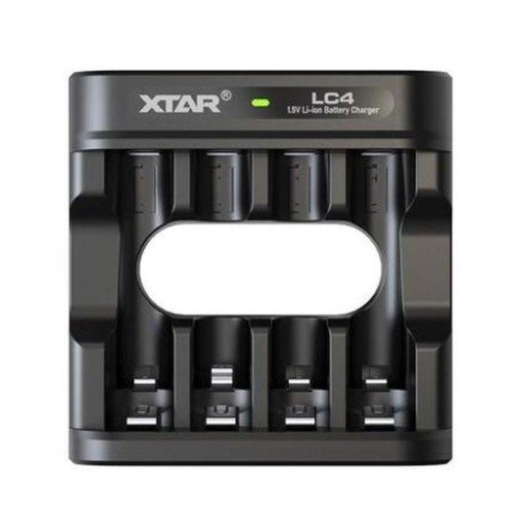 XTAR LC4 akkutöltő 4db 1,5V AA/AAA Li-ion akku töltéséhez USB-C