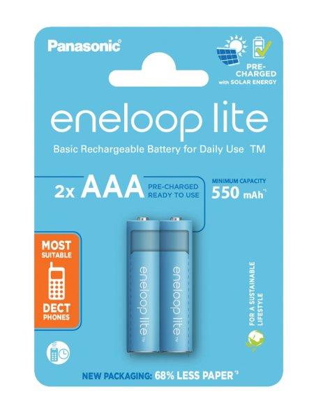 Panasonic ENELOOP LITE NI-Mh akku AAA mikró HR03 550 mAh BL/2 BK-4LCCE