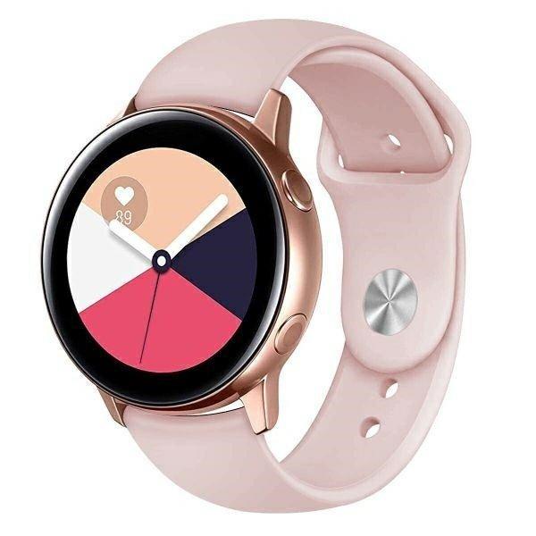 Beline rózsaszín okosóra szilikon szíj 20mm, Samsung Galaxy Watch / Watch
Active / Garmin / Huawei Watch GT2 42mm