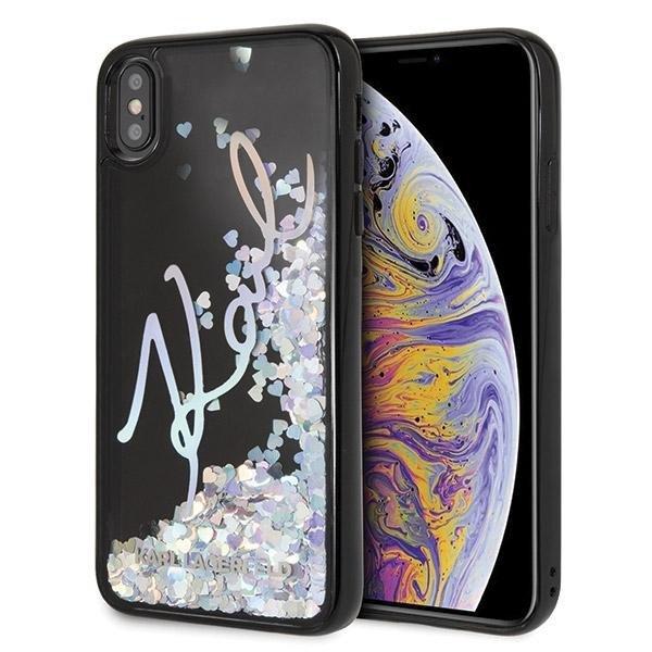 Karl Lagerfeld KLHCI65KSIGMU iPhone Xs Max fekete keménytok Aláírás
Folyékony csillogó flitteres flitteres szegecsekkel