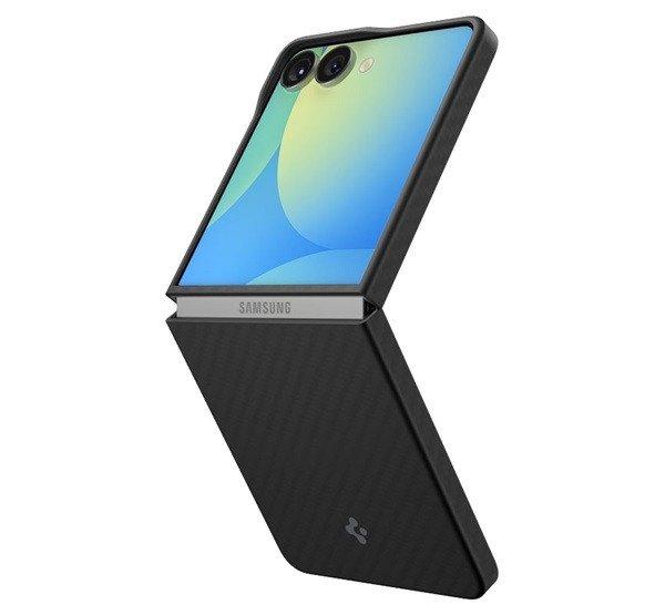 SPIGEN AIRSKIN szilikon telefonvédő (ütésállóság, karbon minta) FEKETE
Samsung Galaxy Z Flip7 (SM-F766)