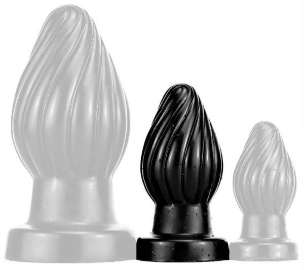 Spiral Plug M – prémium spirális anális izgató, fekete