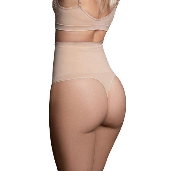 BYE-BRA – gyönyörűsítő sima női tanga bézs S méret