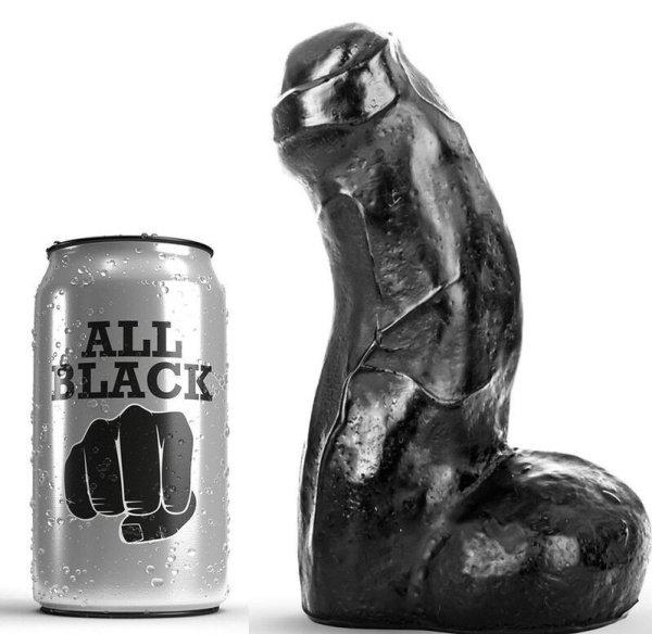 All Black - élethű dildó, 17 cm