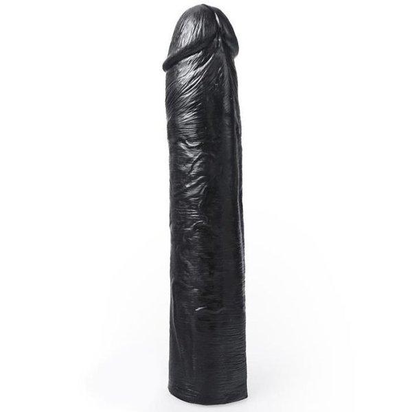 HUNG SYSTEM - realistikus dildó, fekete, 25,5 cm