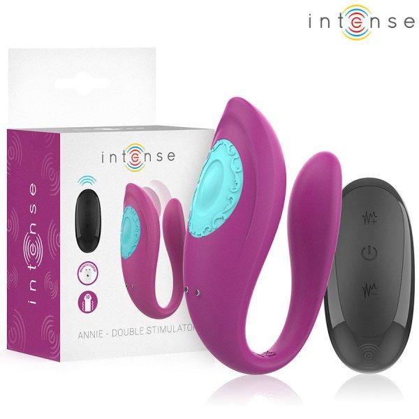 INTENSE - Annie U-alakú vibrátor és izgató távirányítóval