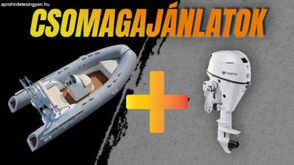 Dawn Marine RIB 430A sötét és világos szürke + Tohatsu MFS 30D ETS