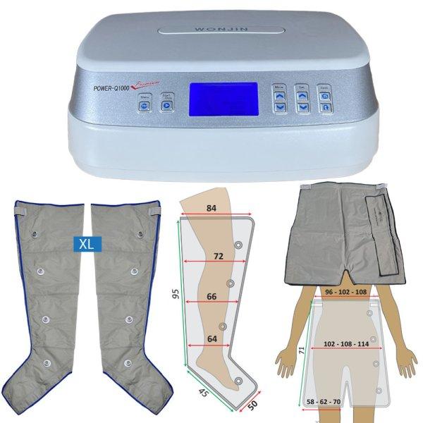 Power Q-1000 Premium nyirokmasszázs gép készlet - XL lábpár és nadrág
mandzsetták