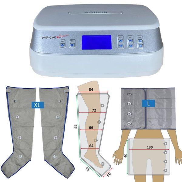 Power Q-1000 Premium nyirokmasszázs gép készlet - XL lábpár és L öv
mandzsetták