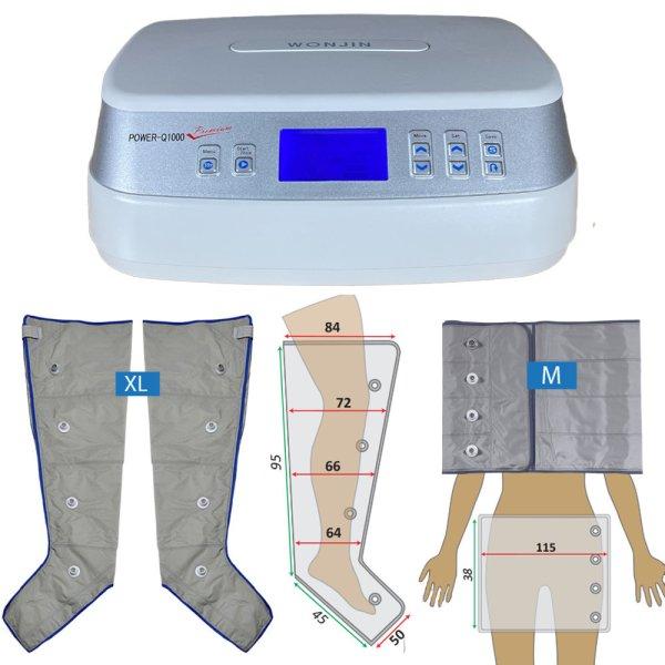 Power Q-1000 Premium nyirokmasszázs gép készlet - XL lábpár és M öv
mandzsetták