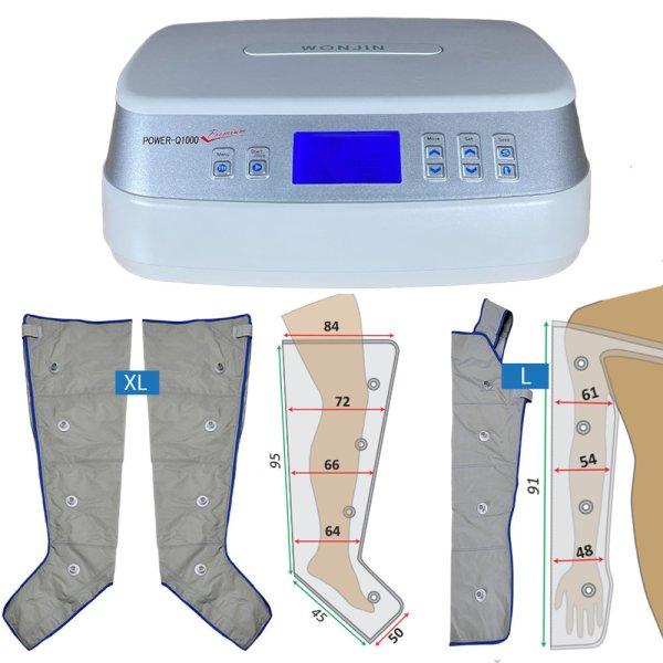 Power Q-1000 Premium nyirokmasszázs gép készlet - XL lábpár és L kar
mandzsetták