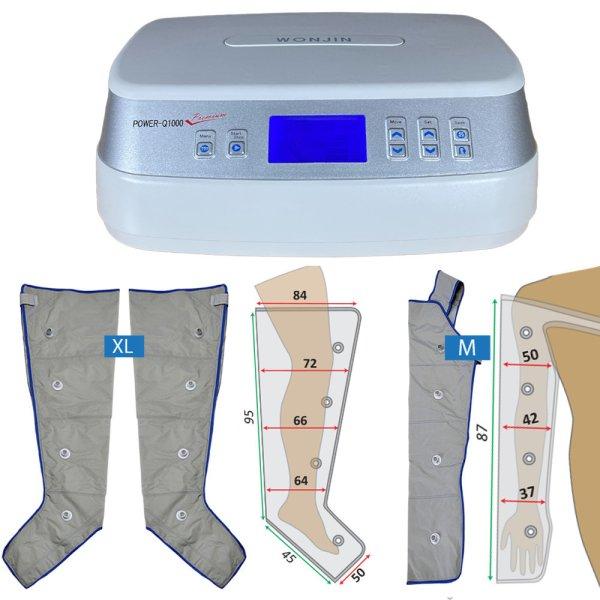Power Q-1000 Premium nyirokmasszázs gép készlet - XL lábpár és M kar
mandzsetták